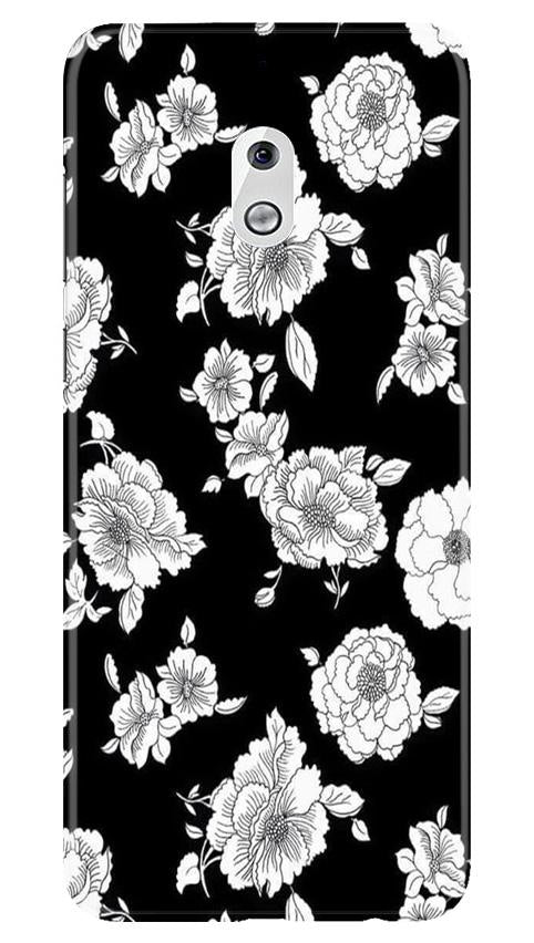 White flowers Black Background Mobile Back Case for Nokia 2.1 (Design - 9) White flowers Black Background Case for Nokia 2.1