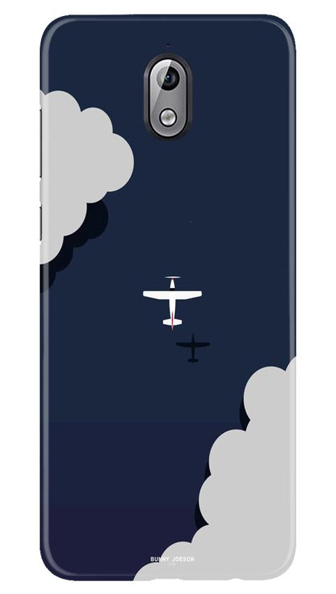 Clouds Plane Mobile Back Case for Nokia 3.1 (Design - 196) Clouds Plane Case for Nokia 3.1 (Design - 196)