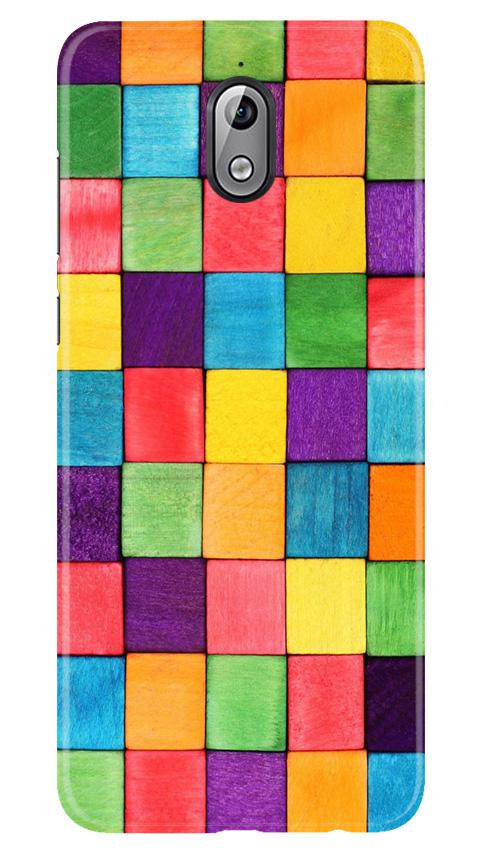 Colorful Square Mobile Back Case for Nokia 3.1 (Design - 218) Colorful Square Case for Nokia 3.1 (Design No. 218)