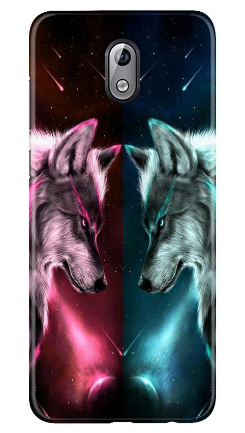 Wolf fight Mobile Back Case for Nokia 3.1 (Design - 221) Wolf fight Case for Nokia 3.1 (Design No. 221)