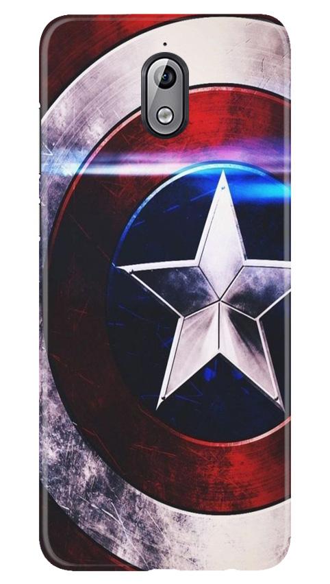 Captain America Shield Mobile Back Case for Nokia 3.1 (Design - 250) Captain America Shield Case for Nokia 3.1 (Design No. 250)