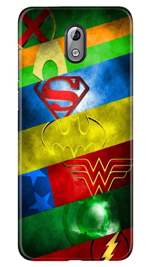 Superheros Logo Mobile Back Case for Nokia 3.1 (Design - 251) Superheros Logo Case for Nokia 3.1 (Design No. 251)