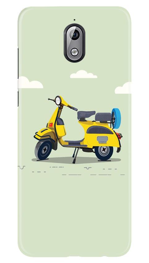 Vintage Scooter Mobile Back Case for Nokia 3.1 (Design - 260) Vintage Scooter Case for Nokia 3.1 (Design No. 260)