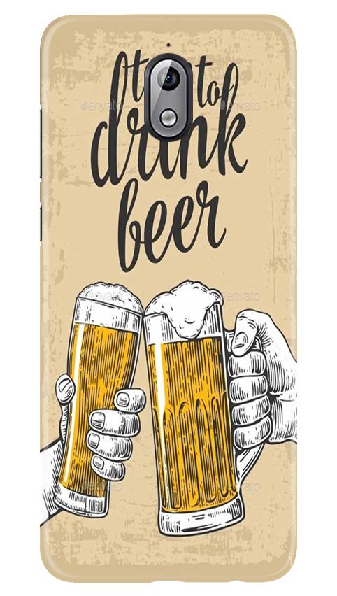 Drink Beer Mobile Back Case for Nokia 3.1 (Design - 328) Drink Beer Mobile Back Case for Nokia 3.1 (Design - 328)