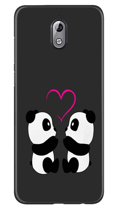 Panda Love Mobile Back Case for Nokia 3.1 (Design - 398) Panda Love Mobile Back Case for Nokia 3.1 (Design - 398)
