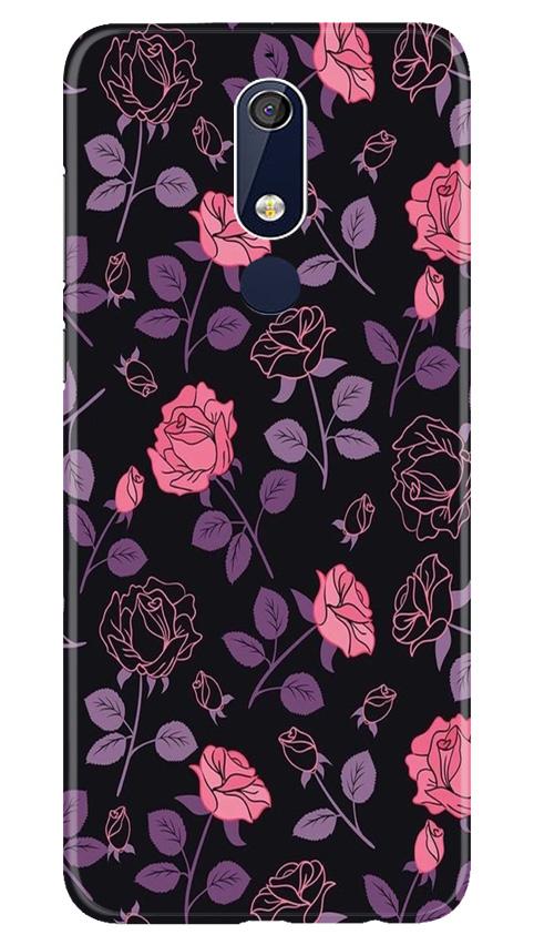 Rose Pattern Mobile Back Case for Nokia 5.1 (Design - 2) Rose Pattern Case for Nokia 5.1