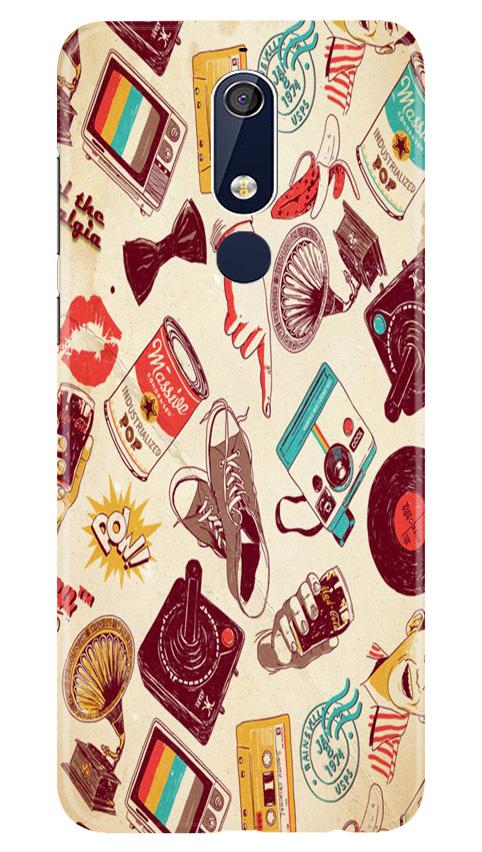 Vintage Mobile Back Case for Nokia 5.1 (Design - 35) Vintage Case for Nokia 5.1