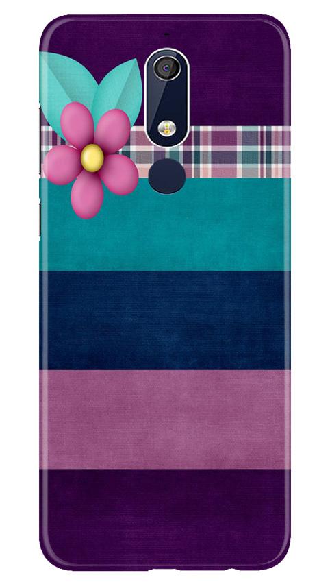 Purple Blue Mobile Back Case for Nokia 5.1 (Design - 37) Purple Blue Case for Nokia 5.1