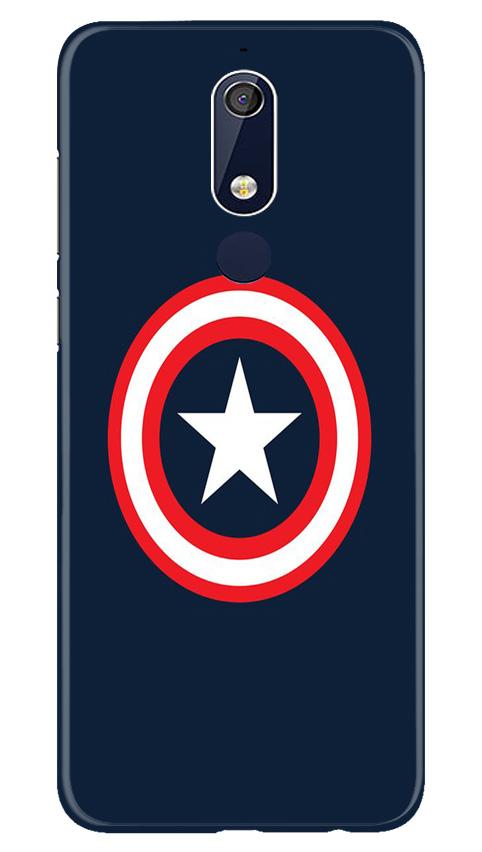 Captain America Mobile Back Case for Nokia 5.1 (Design - 42) Captain America Case for Nokia 5.1