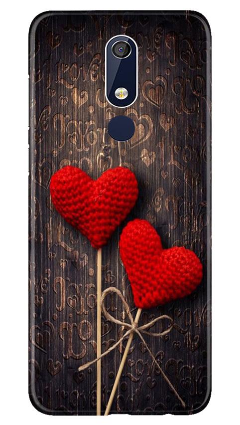 Red Hearts Mobile Back Case for Nokia 5.1 (Design - 80) Red Hearts Case for Nokia 5.1