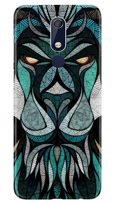 Lion Mobile Back Case for Nokia 5.1 (Design - 97) Lion Case for Nokia 5.1