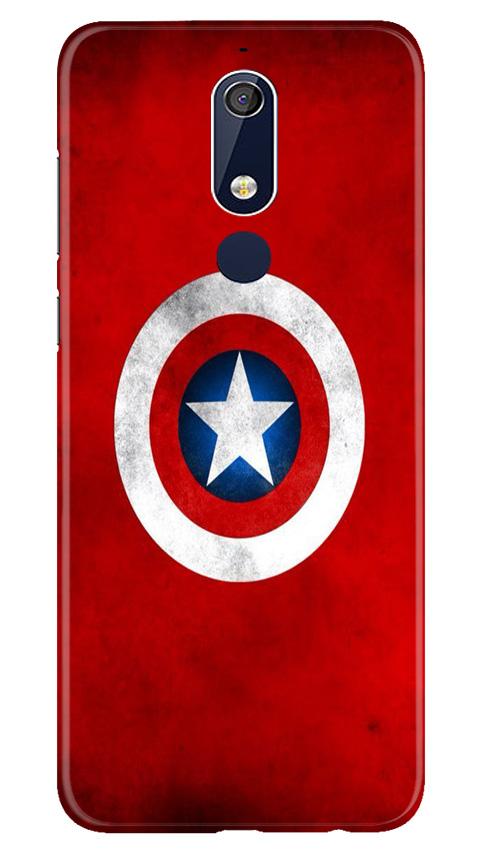 Captain America Mobile Back Case for Nokia 5.1 (Design - 249) Captain America Case for Nokia 5.1 (Design No. 249)