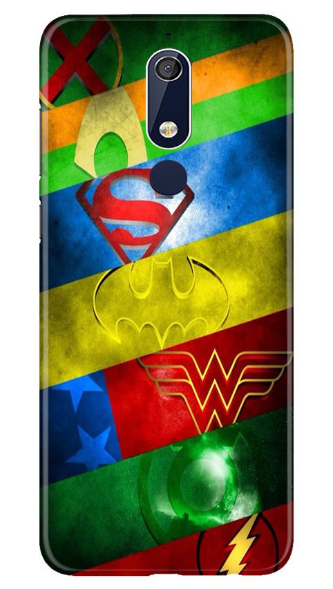 Superheros Logo Mobile Back Case for Nokia 5.1 (Design - 251) Superheros Logo Case for Nokia 5.1 (Design No. 251)