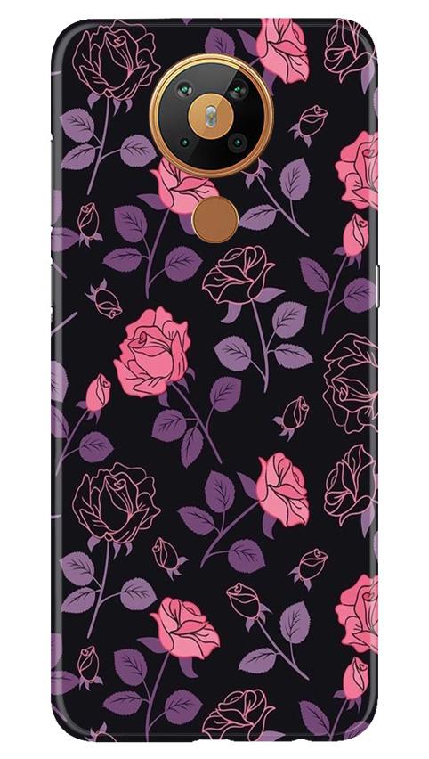 Rose Pattern Mobile Back Case for Nokia 5.3 (Design - 2) Rose Pattern Case for Nokia 5.3