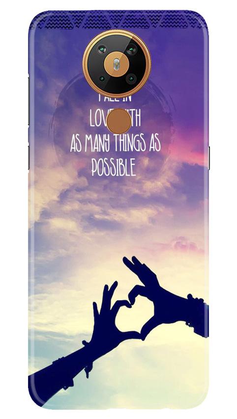 Fall in love Mobile Back Case for Nokia 5.3 (Design - 50) Fall in love Case for Nokia 5.3