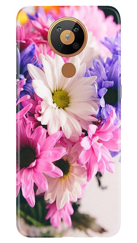 Coloful Daisy Mobile Back Case for Nokia 5.3 (Design - 73) Coloful Daisy Case for Nokia 5.3