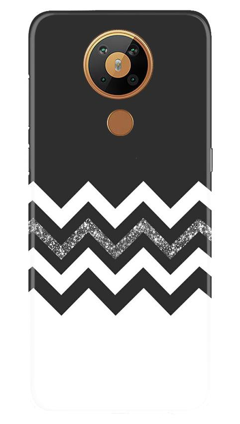 Black white Pattern2Mobile Back Case for Nokia 5.3 (Design - 83) Black white Pattern2Case for Nokia 5.3