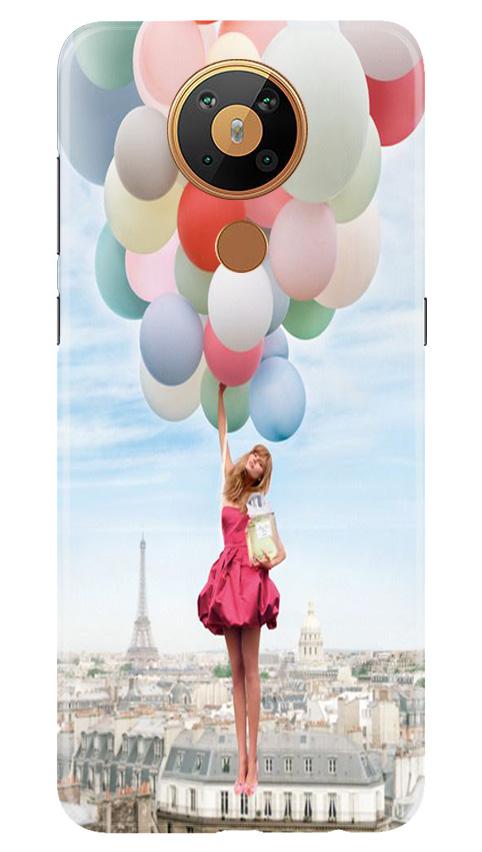 Girl with Baloon Mobile Back Case for Nokia 5.3 (Design - 84) Girl with Baloon Case for Nokia 5.3