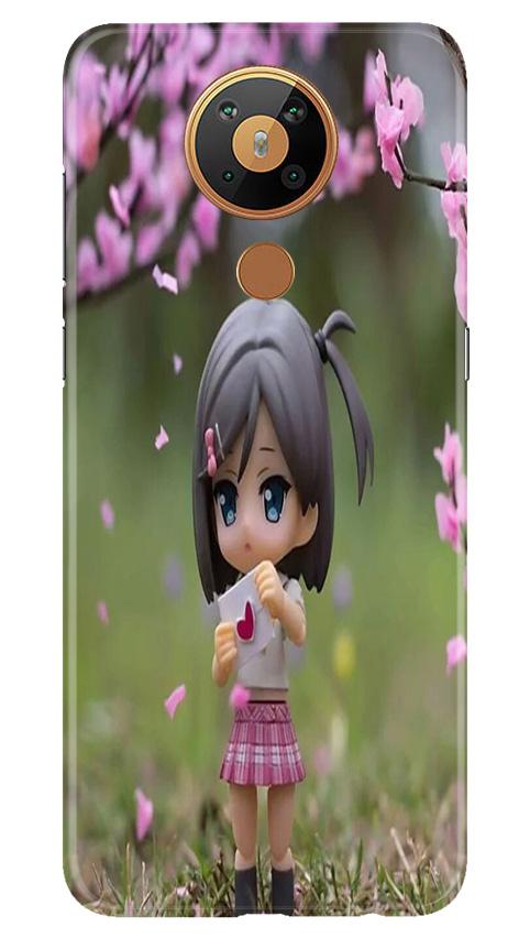 Cute Girl Mobile Back Case for Nokia 5.3 (Design - 92) Cute Girl Case for Nokia 5.3