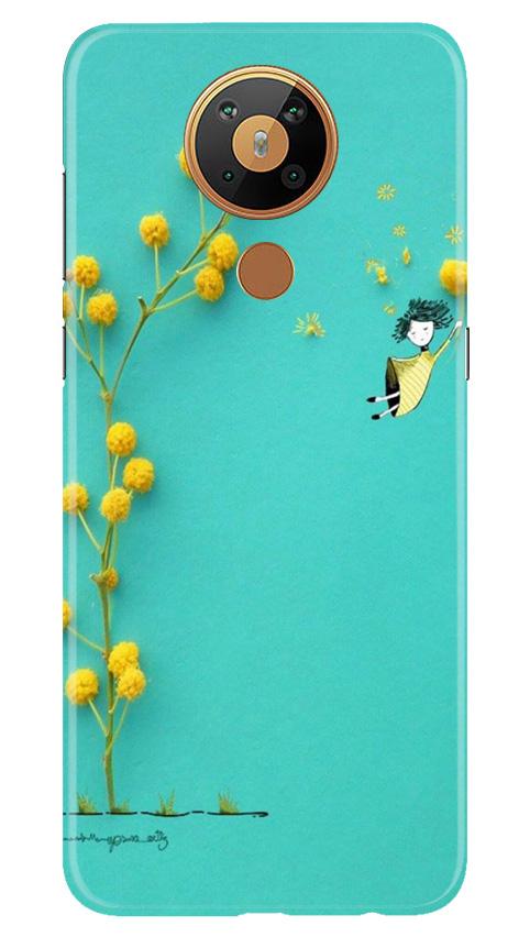 Flowers Girl Mobile Back Case for Nokia 5.3 (Design - 216) Flowers Girl Case for Nokia 5.3 (Design No. 216)