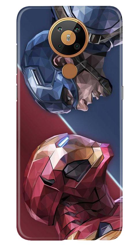 Ironman Captain America Mobile Back Case for Nokia 5.3 (Design - 245) Ironman Captain America Case for Nokia 5.3 (Design No. 245)