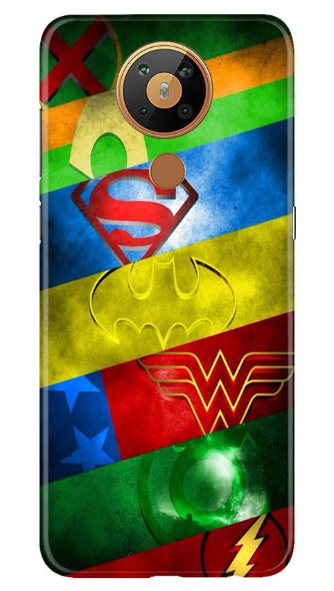 Superheros Logo Mobile Back Case for Nokia 5.3 (Design - 251) Superheros Logo Case for Nokia 5.3 (Design No. 251)