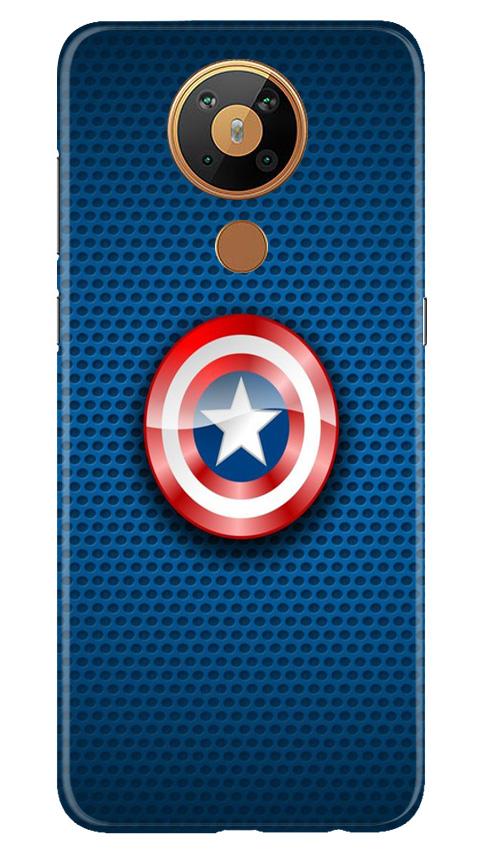 Captain America Shield Mobile Back Case for Nokia 5.3 (Design - 253) Captain America Shield Case for Nokia 5.3 (Design No. 253)