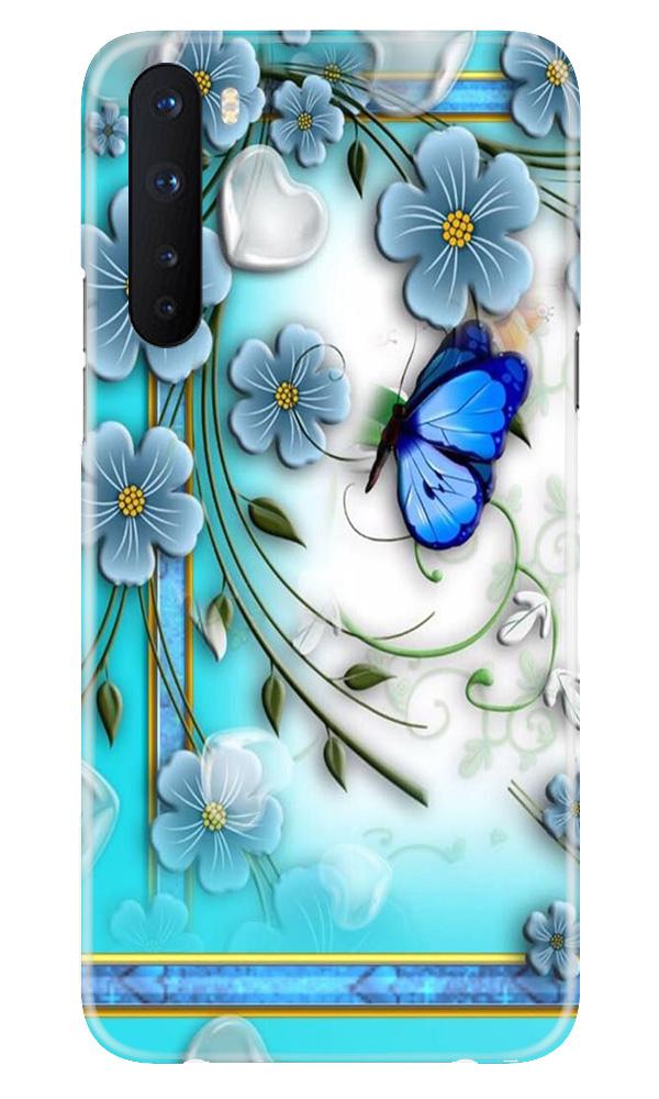 Blue Butterfly Mobile Back Case for OnePlus Nord (Design - 21) Blue Butterfly Case for OnePlus Nord