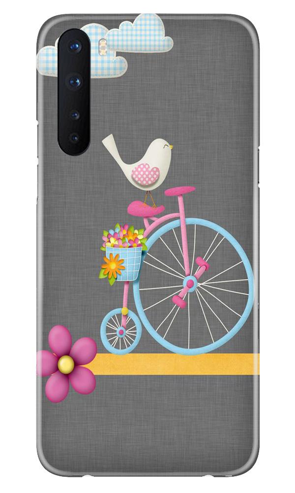 Sparron with cycle Mobile Back Case for OnePlus Nord (Design - 34) Sparron with cycle Case for OnePlus Nord
