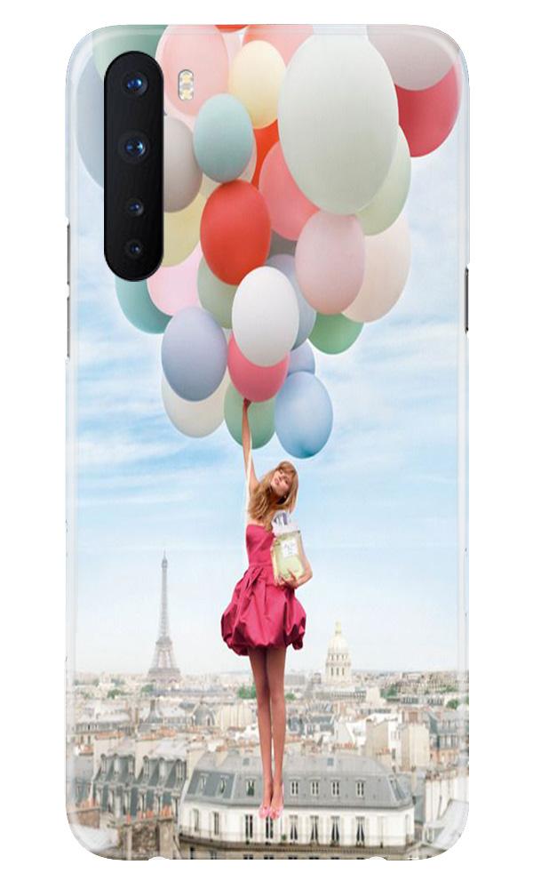 Girl with Baloon Mobile Back Case for OnePlus Nord (Design - 84) Girl with Baloon Case for OnePlus Nord