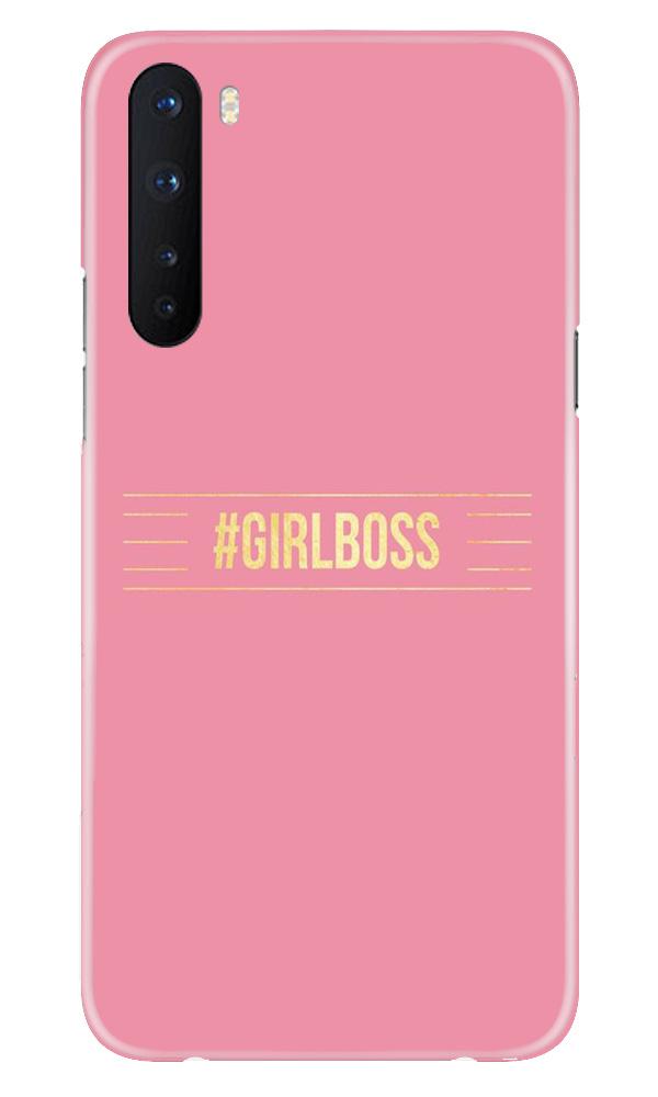 Girl Boss Pink Mobile Back Case for OnePlus Nord (Design - 263) Girl Boss Pink Case for OnePlus Nord (Design No. 263)