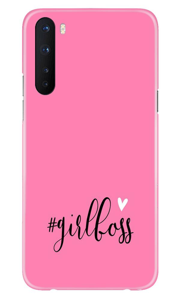 Girl Boss Pink Mobile Back Case for OnePlus Nord (Design 269)
