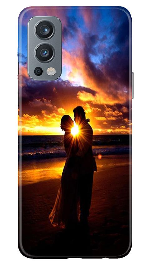 Couple Sea shore Mobile Back Case for OnePlus Nord 2 5G (Design - 13) Couple Sea shore Case for OnePlus Nord 2 5G