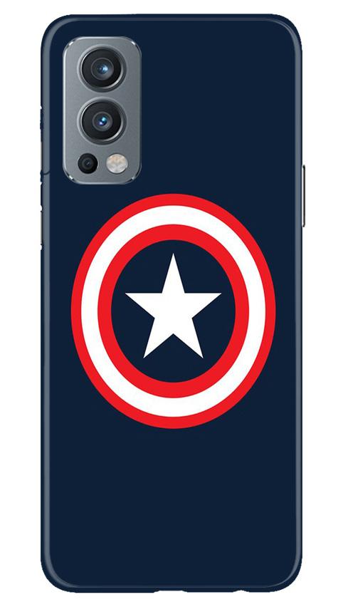 Captain America Mobile Back Case for OnePlus Nord 2 5G (Design - 42) Captain America Case for OnePlus Nord 2 5G