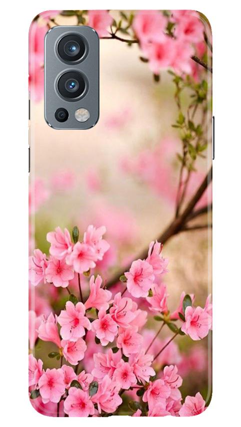 Pink flowers Mobile Back Case for OnePlus Nord 2 5G (Design - 69) Pink flowers Case for OnePlus Nord 2 5G