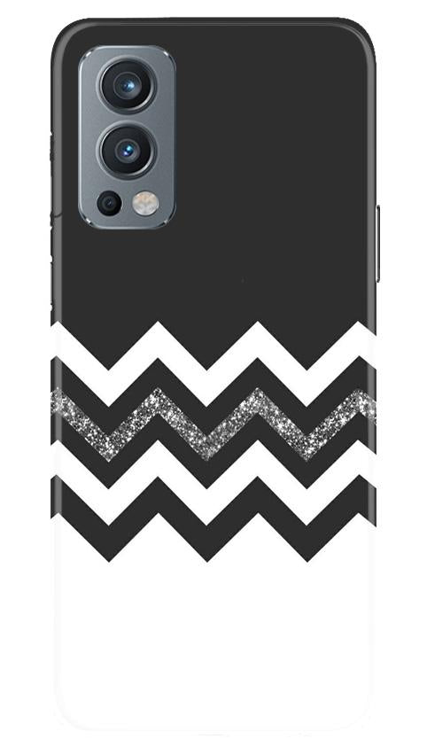 Black white Pattern2Mobile Back Case for OnePlus Nord 2 5G (Design - 83) Black white Pattern2Case for OnePlus Nord 2 5G