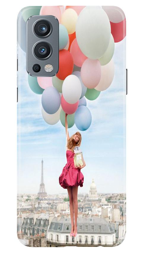 Girl with Baloon Mobile Back Case for OnePlus Nord 2 5G (Design - 84) Girl with Baloon Case for OnePlus Nord 2 5G