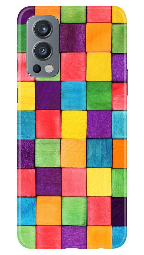 Colorful Square Mobile Back Case for OnePlus Nord 2 5G (Design - 218) Colorful Square Case for OnePlus Nord 2 5G (Design No. 218)