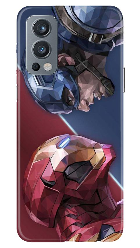 Ironman Captain America Mobile Back Case for OnePlus Nord 2 5G (Design - 245) Ironman Captain America Case for OnePlus Nord 2 5G (Design No. 245)