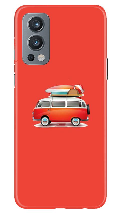 Travel Bus Mobile Back Case for OnePlus Nord 2 5G (Design - 258) Travel Bus Case for OnePlus Nord 2 5G (Design No. 258)