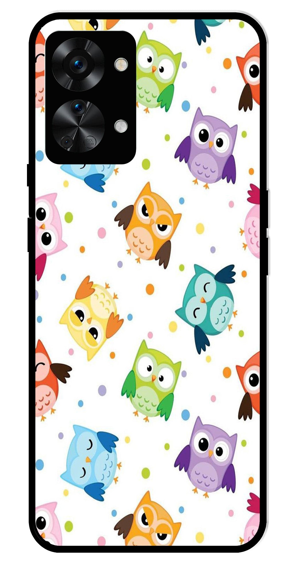 Owls Pattern Metal Mobile Case for OnePlus Nord 2T 5G Owls Pattern Metal Mobile Case for OnePlus Nord 2T 5G
