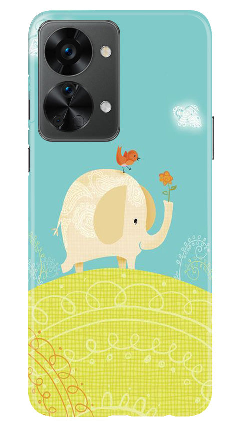 Elephant Painting Mobile Back Case for OnePlus Nord 2T 5G (Design - 46) Elephant Painting Case for OnePlus Nord 2T 5G