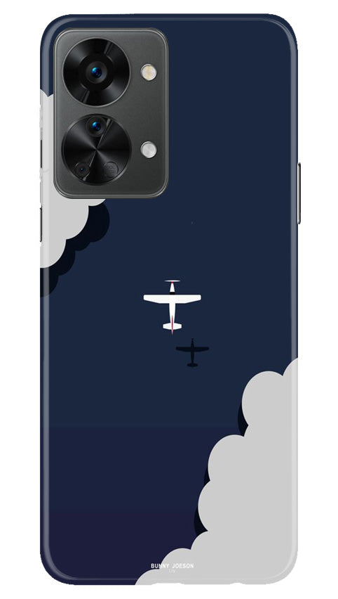 Clouds Plane Mobile Back Case for OnePlus Nord 2T 5G (Design - 165) Clouds Plane Case for OnePlus Nord 2T 5G (Design - 165)