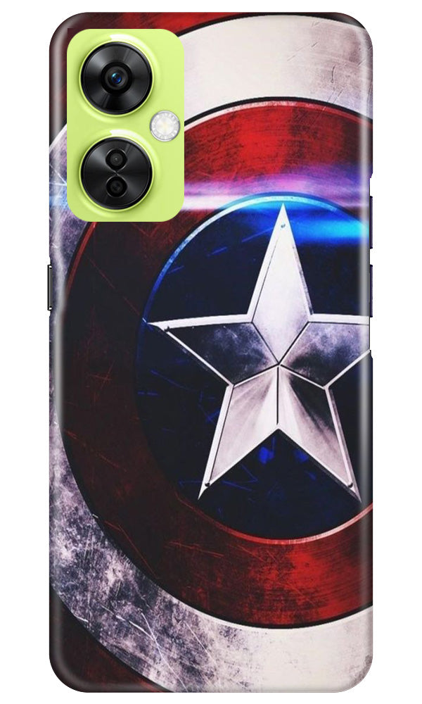 Captain America Shield Mobile Back Case for OnePlus Nord CE 3 Lite 5G (Design - 219) Captain America Shield Case for OnePlus Nord CE 3 Lite 5G (Design No. 219)