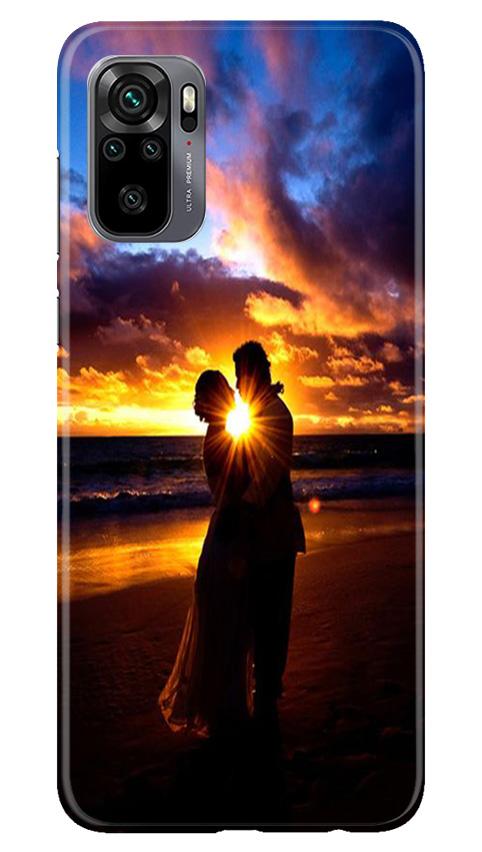 Couple Sea shore Mobile Back Case for Redmi Note 10 (Design - 13) Couple Sea shore Case for Redmi Note 10