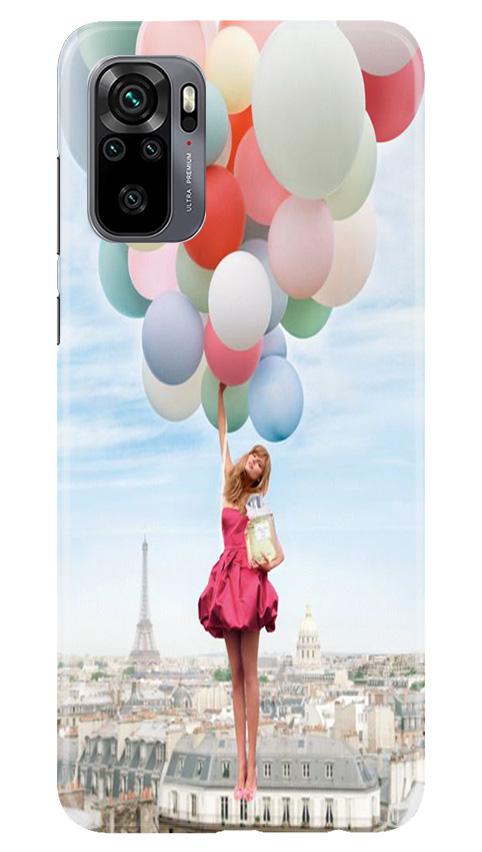 Girl with Baloon Mobile Back Case for Redmi Note 10 (Design - 84) Girl with Baloon Case for Redmi Note 10