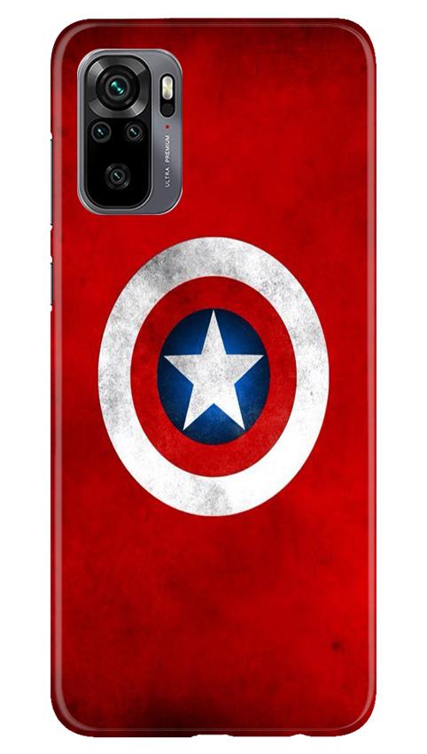Captain America Mobile Back Case for Redmi Note 10 (Design - 249) Captain America Case for Redmi Note 10 (Design No. 249)