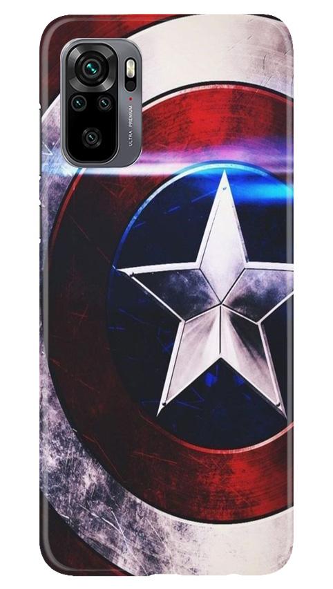 Captain America Shield Mobile Back Case for Redmi Note 10 (Design - 250) Captain America Shield Case for Redmi Note 10 (Design No. 250)