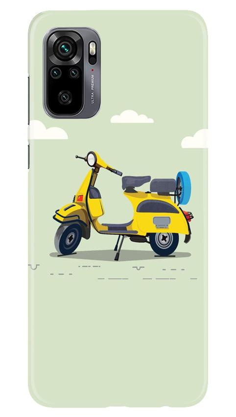 Vintage Scooter Mobile Back Case for Redmi Note 10 (Design - 260) Vintage Scooter Case for Redmi Note 10 (Design No. 260)
