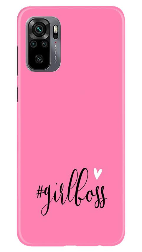 Girl Boss Pink Mobile Back Case for Redmi Note 10 (Design - 269) Girl Boss Pink Case for Redmi Note 10 (Design No. 269)